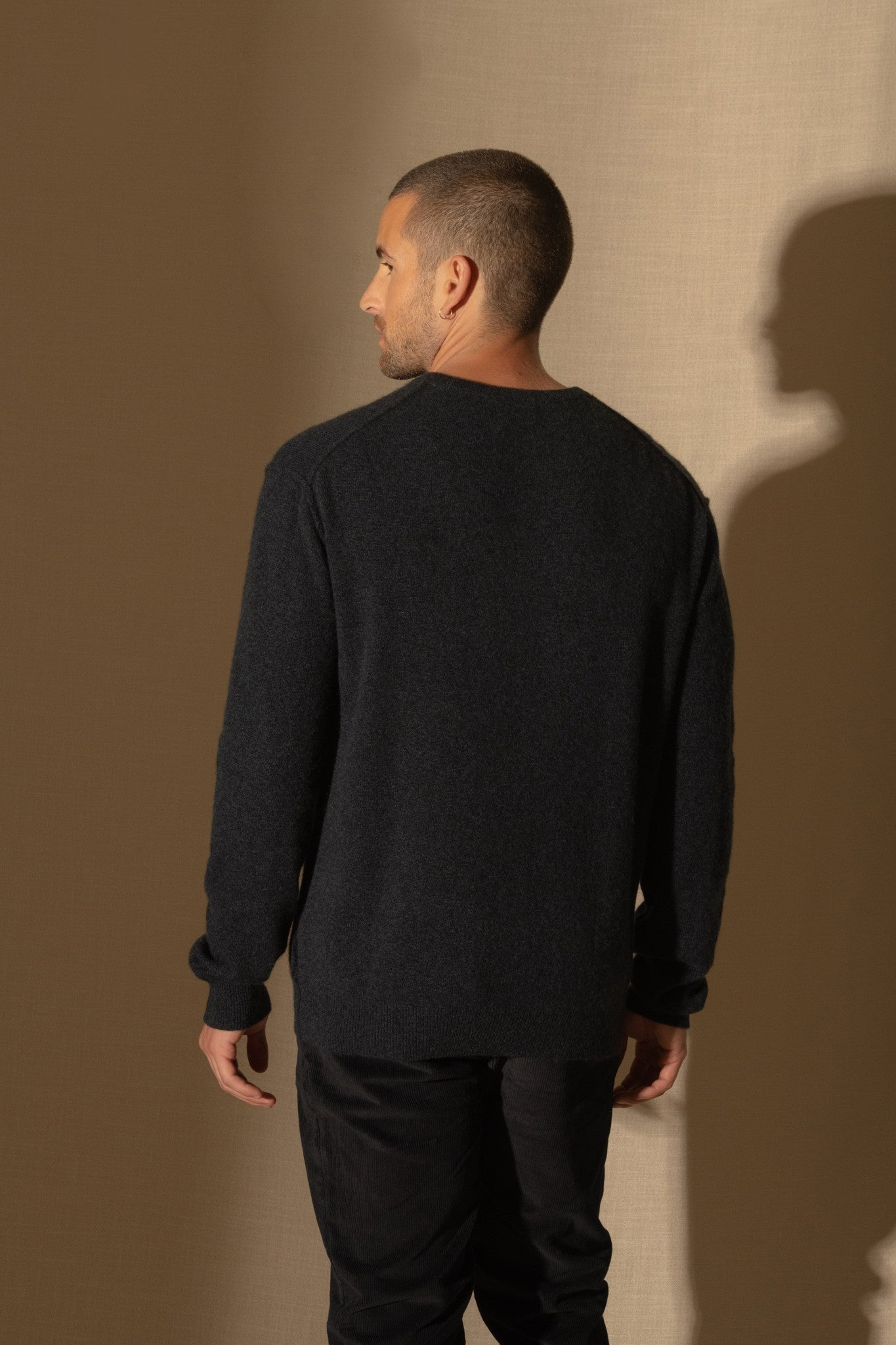 soan pull col rond caviar 100% cachemire