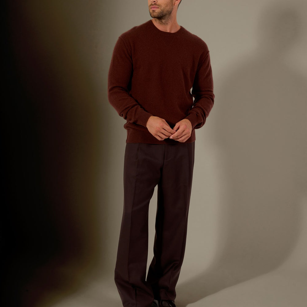 soan pull col rond espresso 100% cachemire