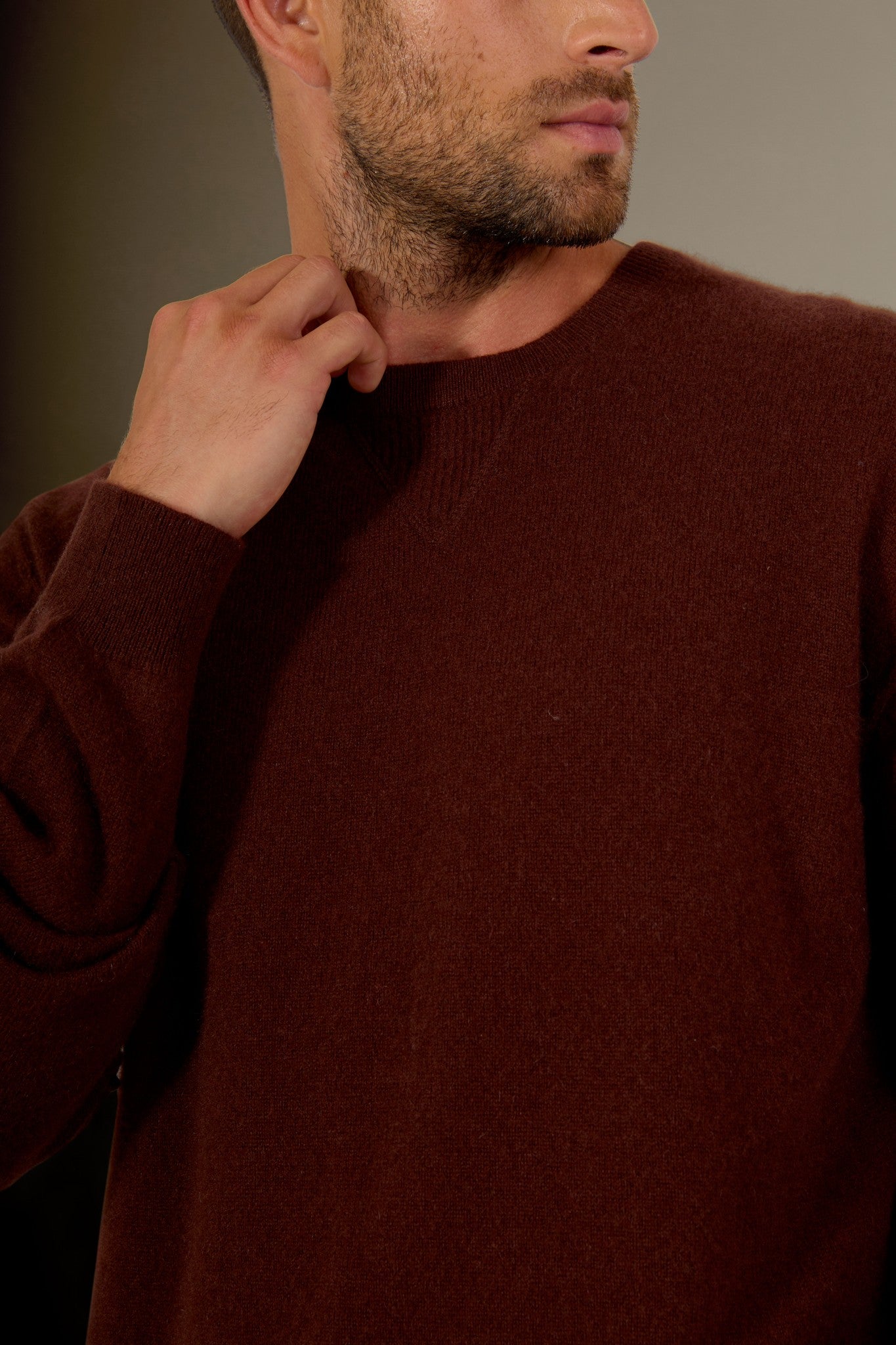 soan pull col rond espresso 100% cachemire