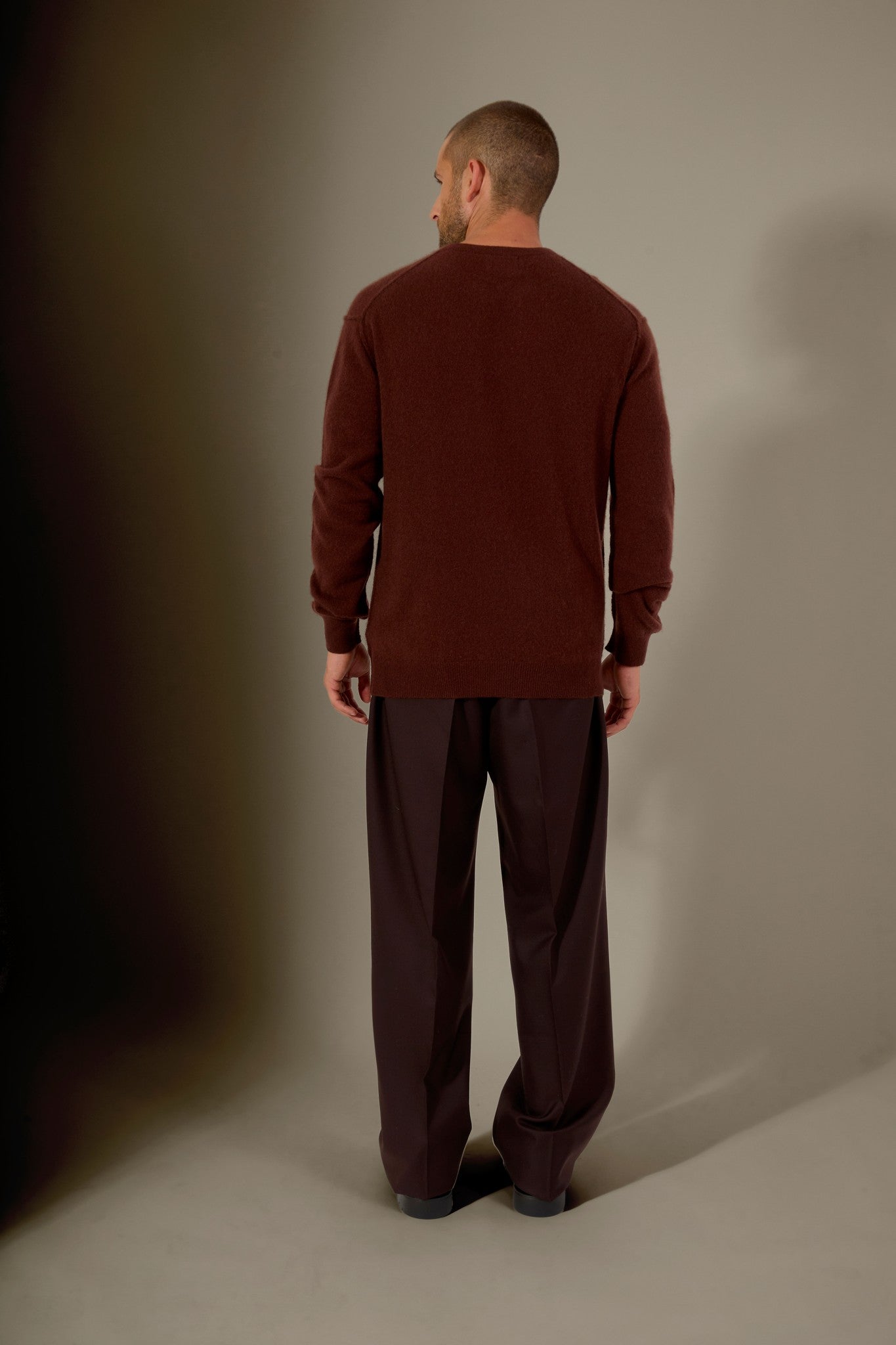 soan pull col rond espresso 100% cachemire