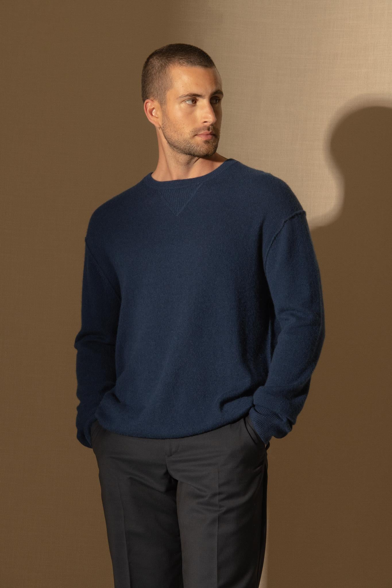 SOAN pull col rond minuit 100% cachemire
