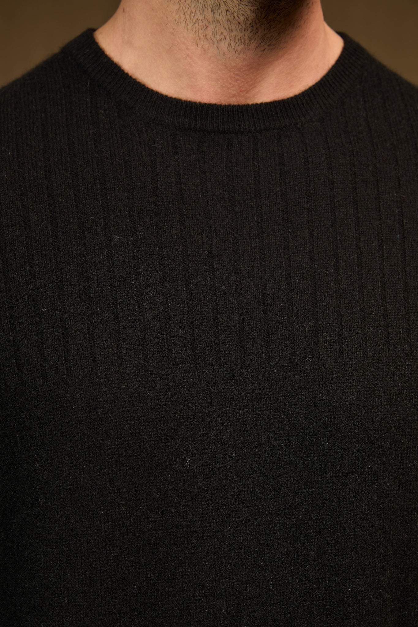 steven pull col rond noir 100% cachemire