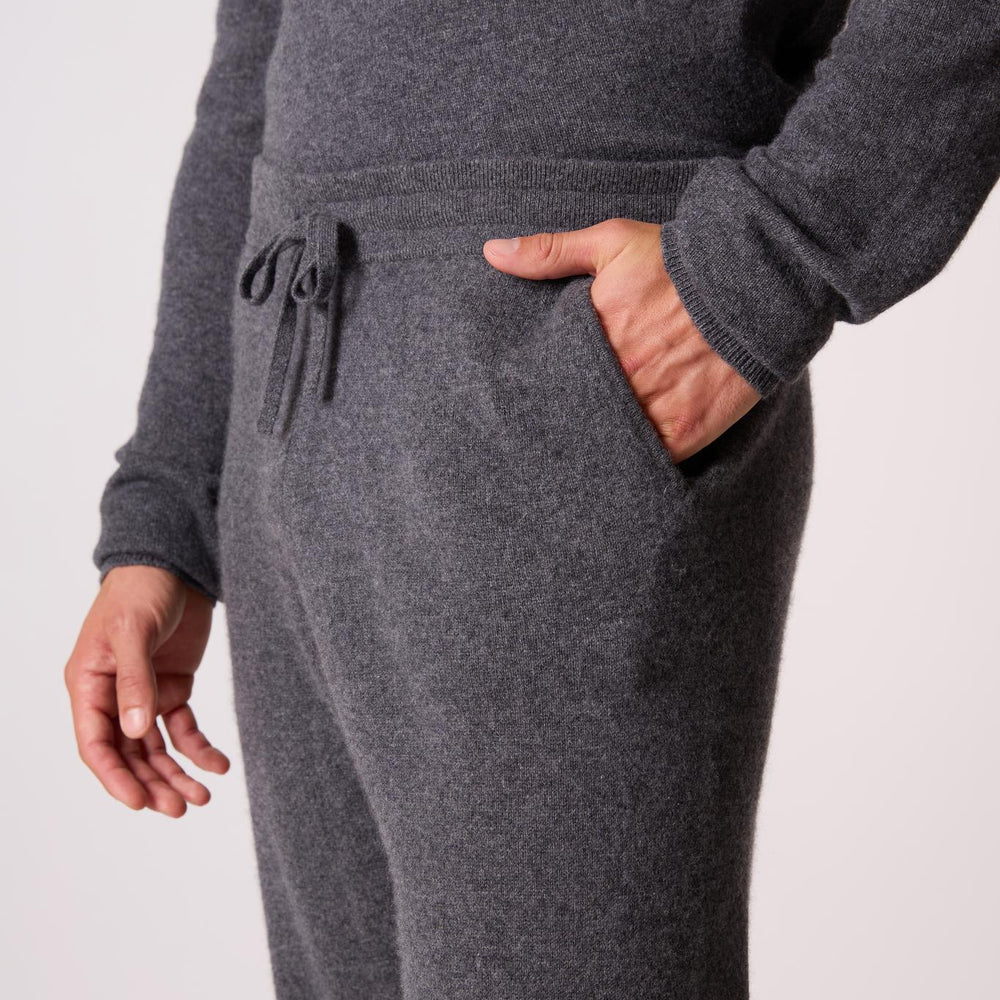 STUART jogging anthracite chiné 100% cachemire