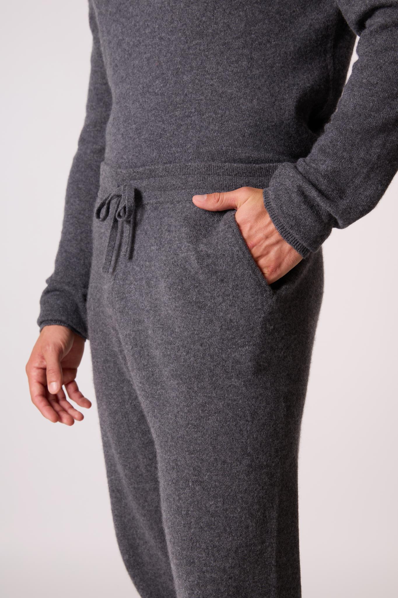 STUART jogging anthracite chiné 100% cachemire
