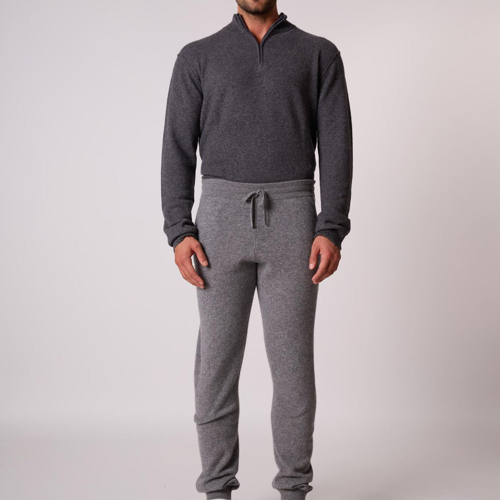 STUART jogging flanelle chiné 100% cachemire