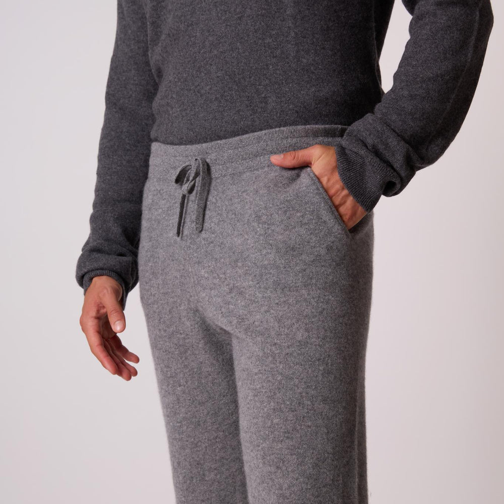 STUART jogging flanelle chiné 100% cachemire