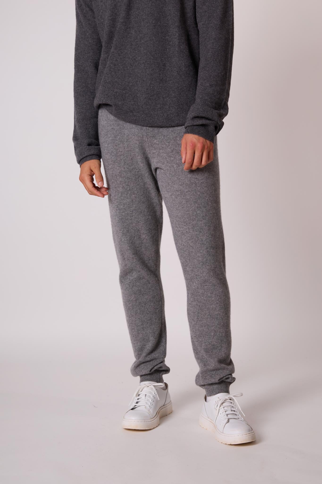 STUART jogging flanelle chiné 100% cachemire