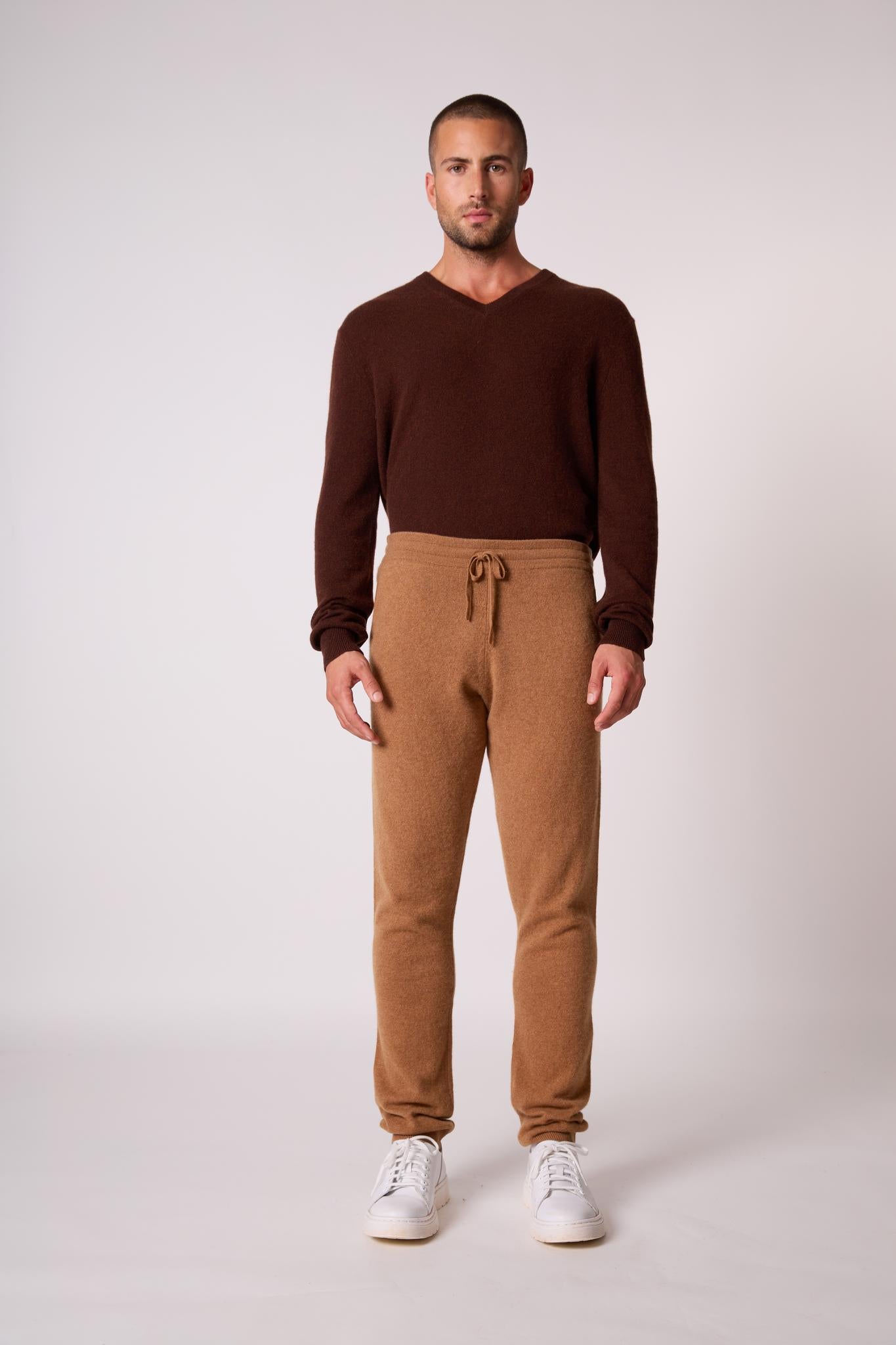 STUART jogging noisette 100% cachemire
