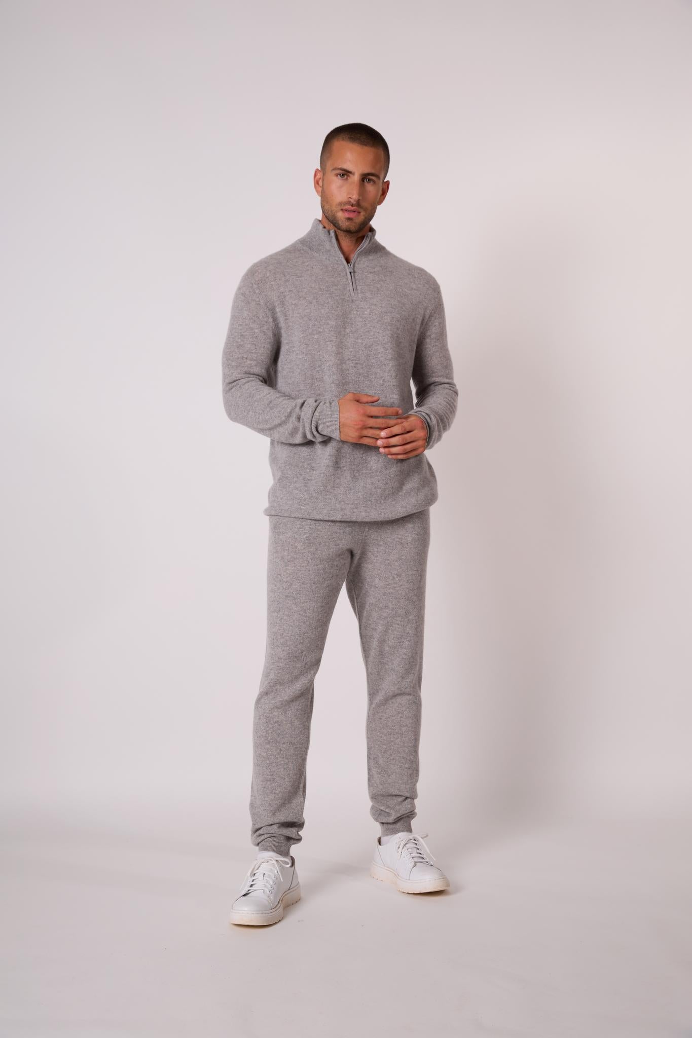 STUART jogging nuage chiné 100% cachemire