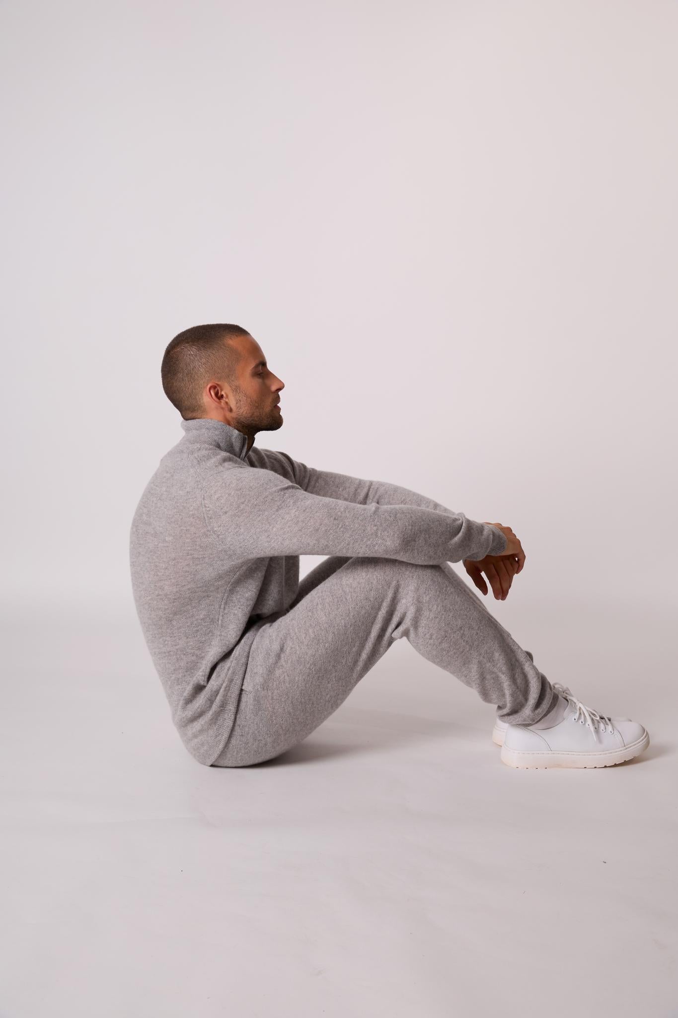 STUART jogging nuage chiné 100% cachemire