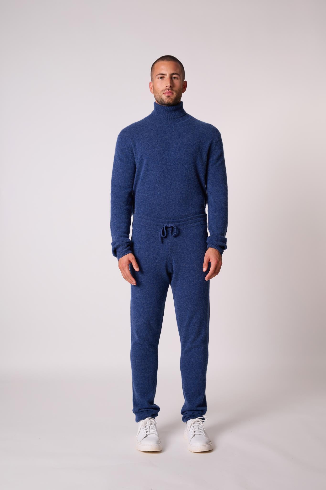 STUART jogging ocean chiné 100% cachemire