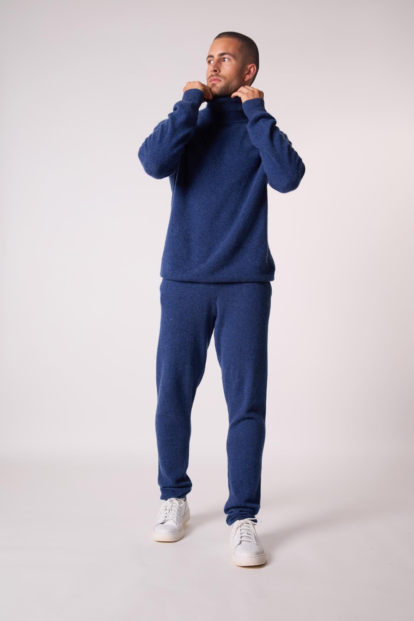STUART jogging ocean chiné 100% cachemire