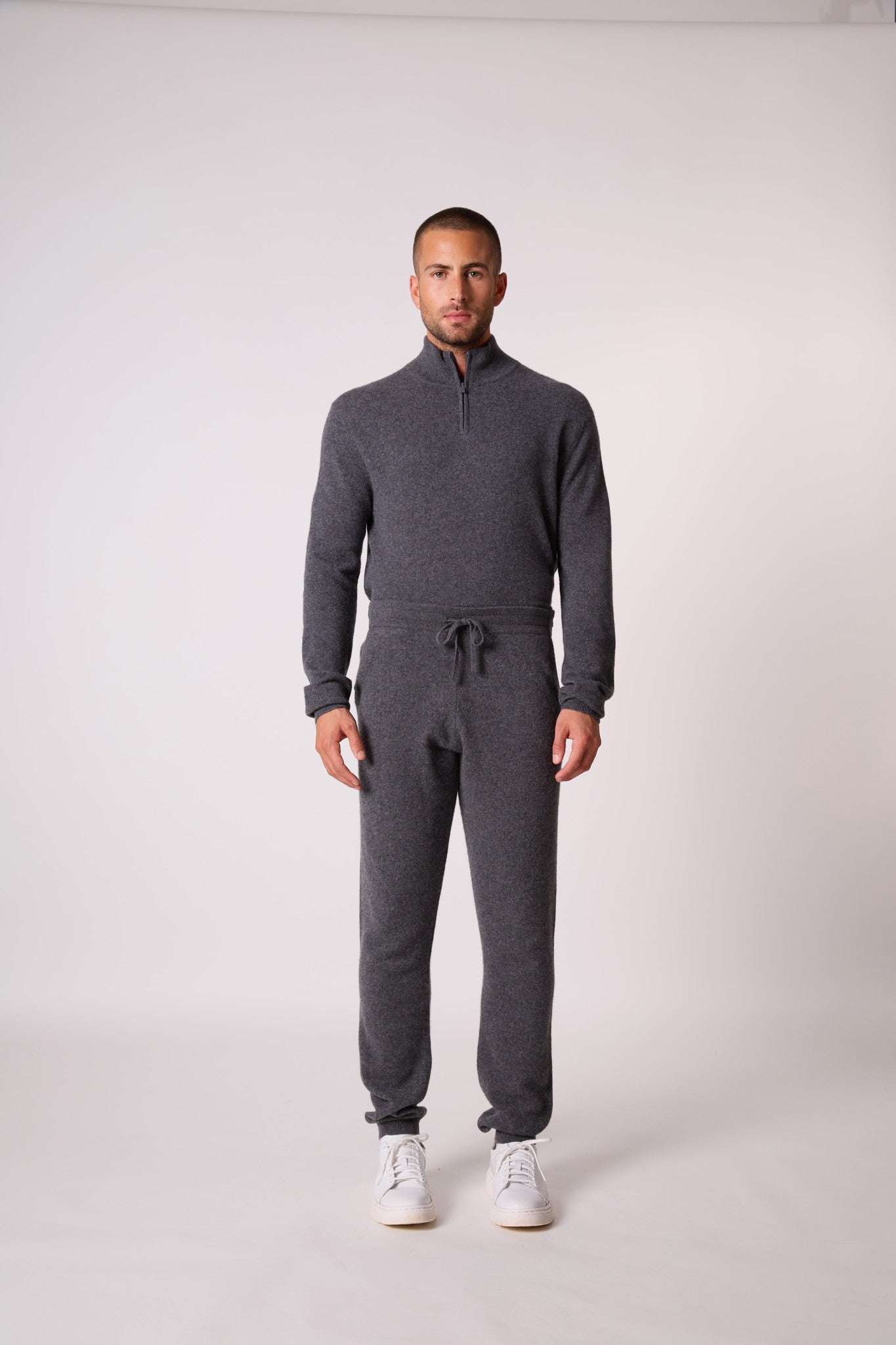 stu/osart jogging anthracite chiné 100% cachemire