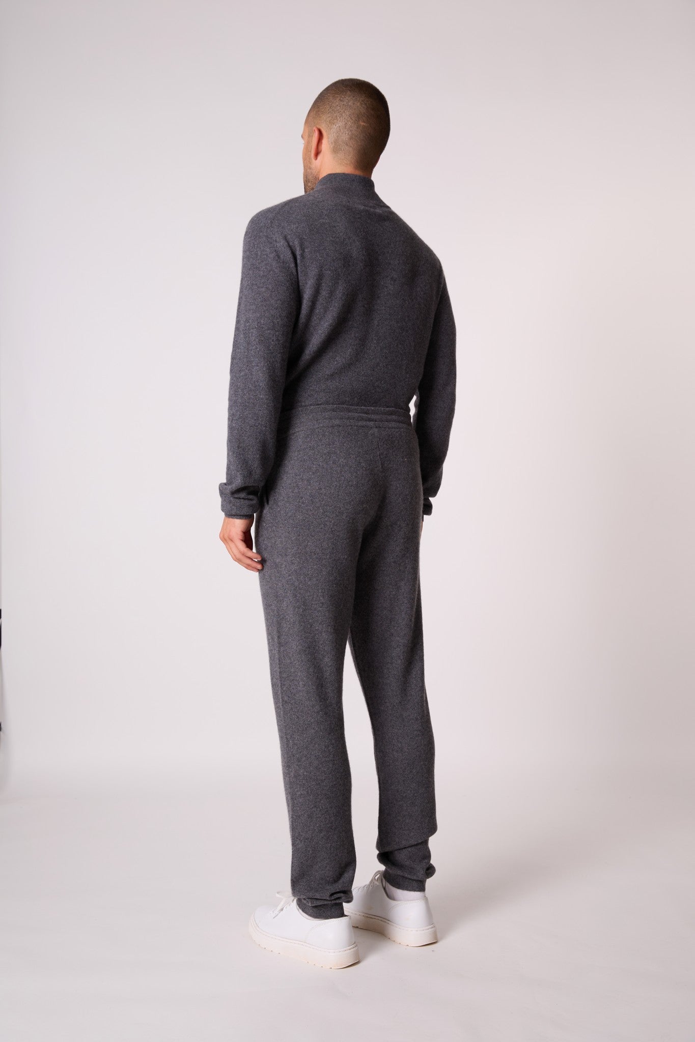 stu/osart jogging anthracite chiné 100% cachemire