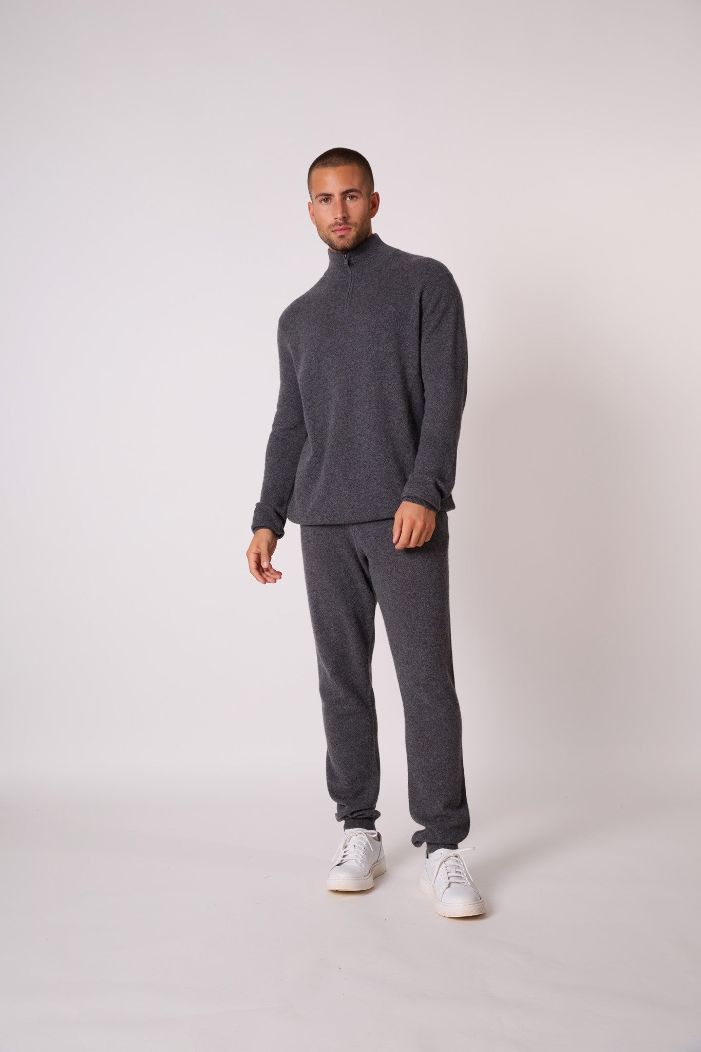 stu/osart jogging anthracite chiné 100% cachemire