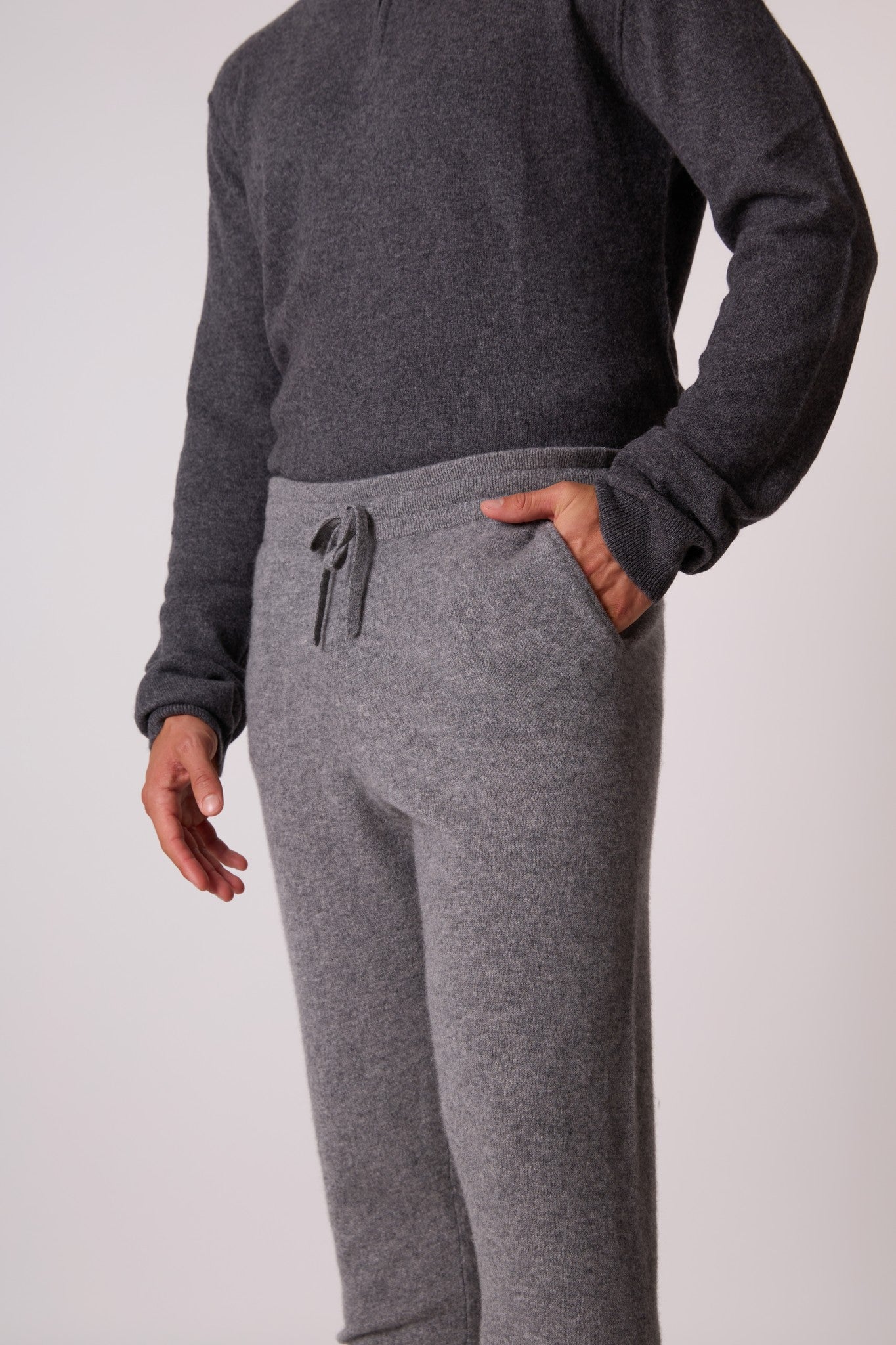 stu/osart jogging flanelle chiné 100% cachemire