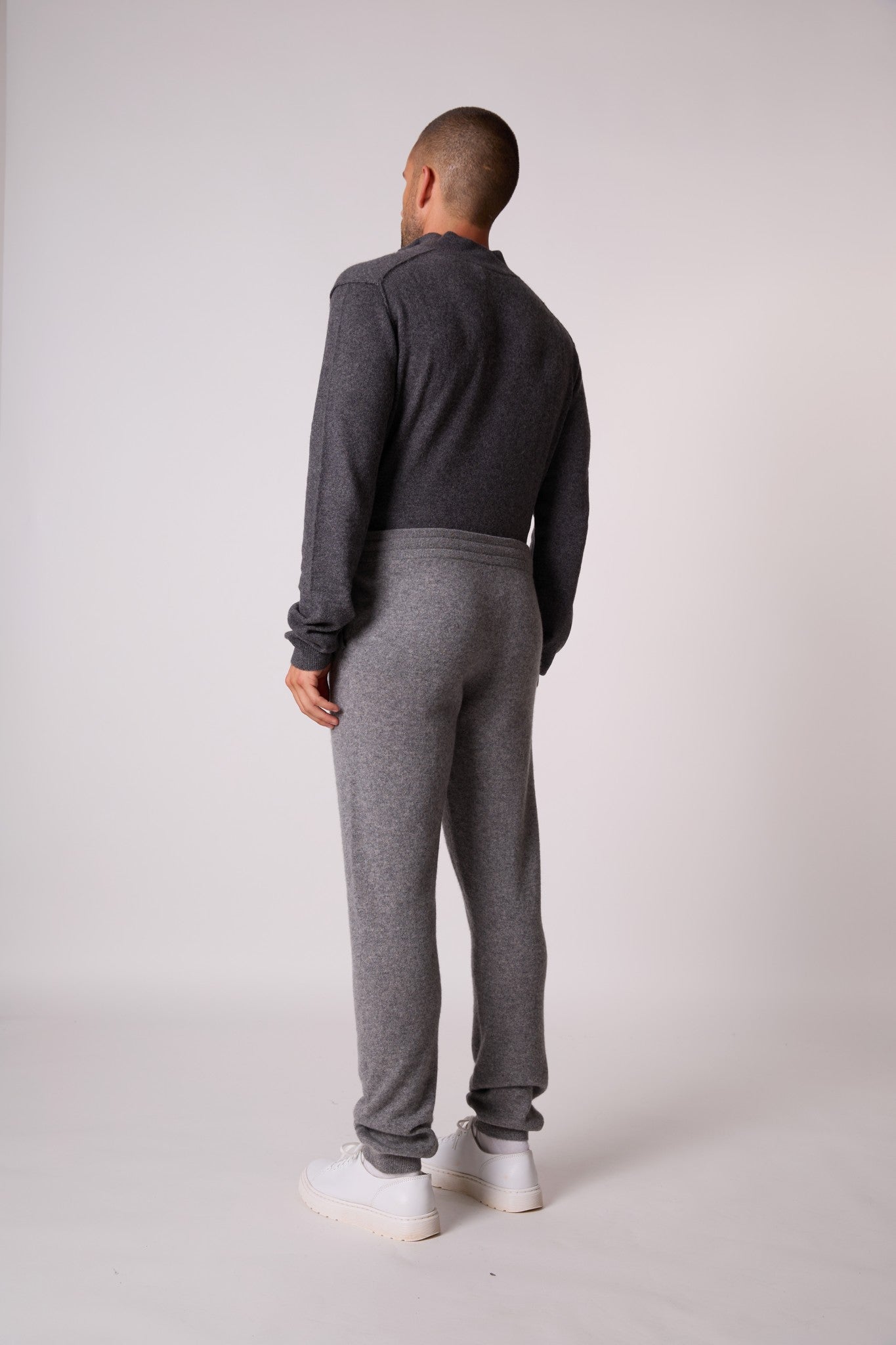 stu/osart jogging flanelle chiné 100% cachemire