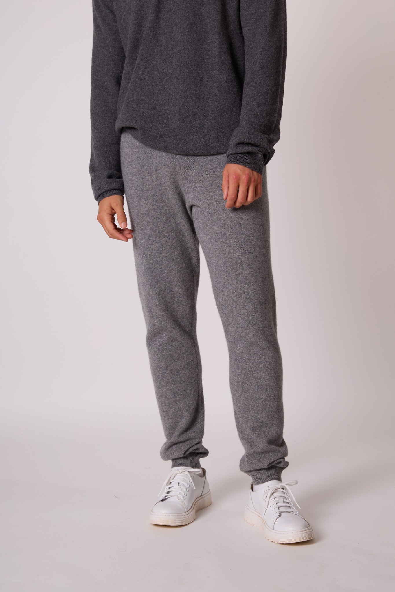 stu/osart jogging flanelle chiné 100% cachemire