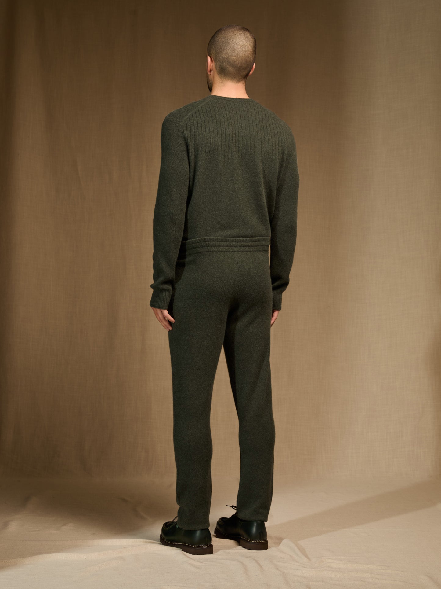 stu/osart jogging kaki chiné 100% cachemire