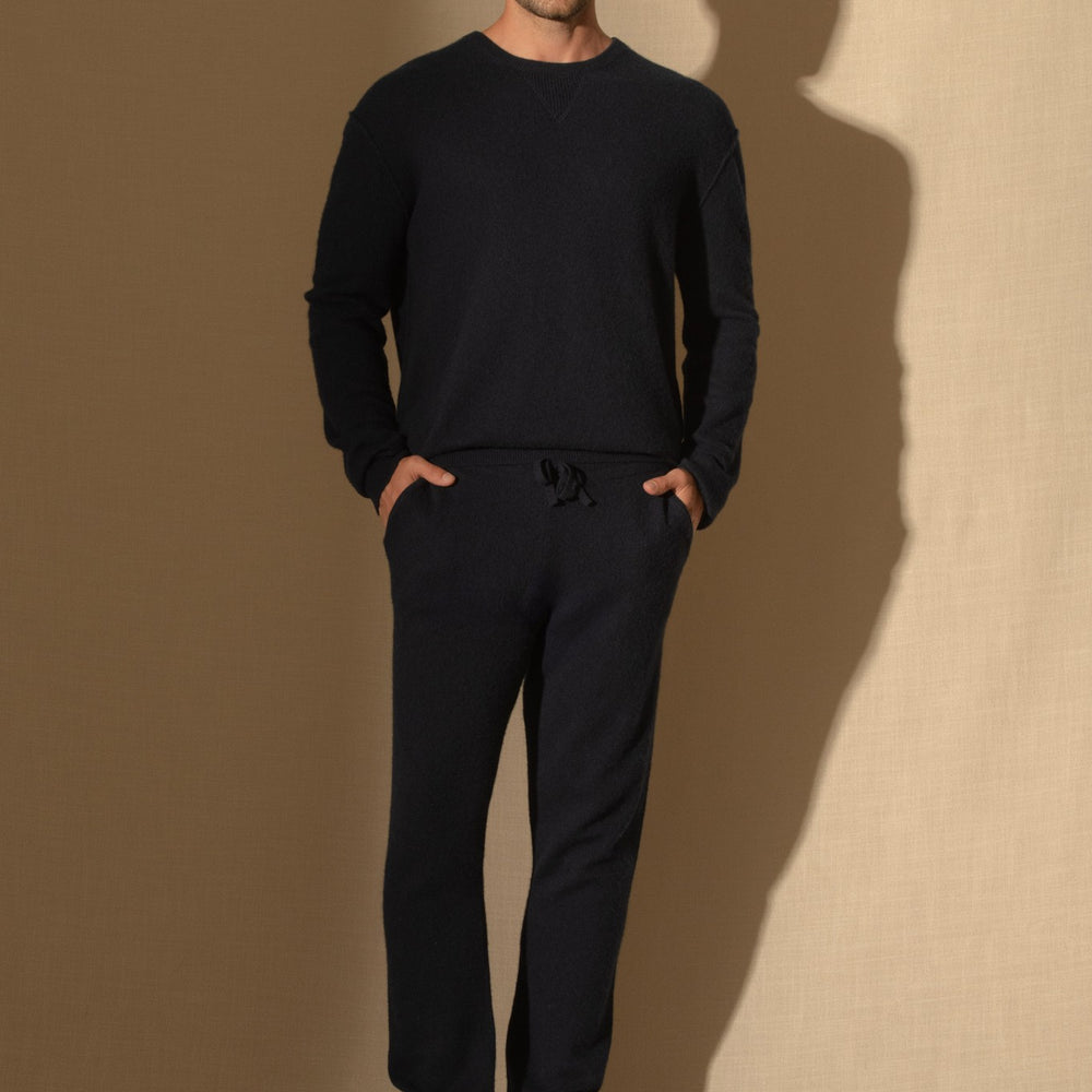 stu/osart jogging navy 100% cachemire