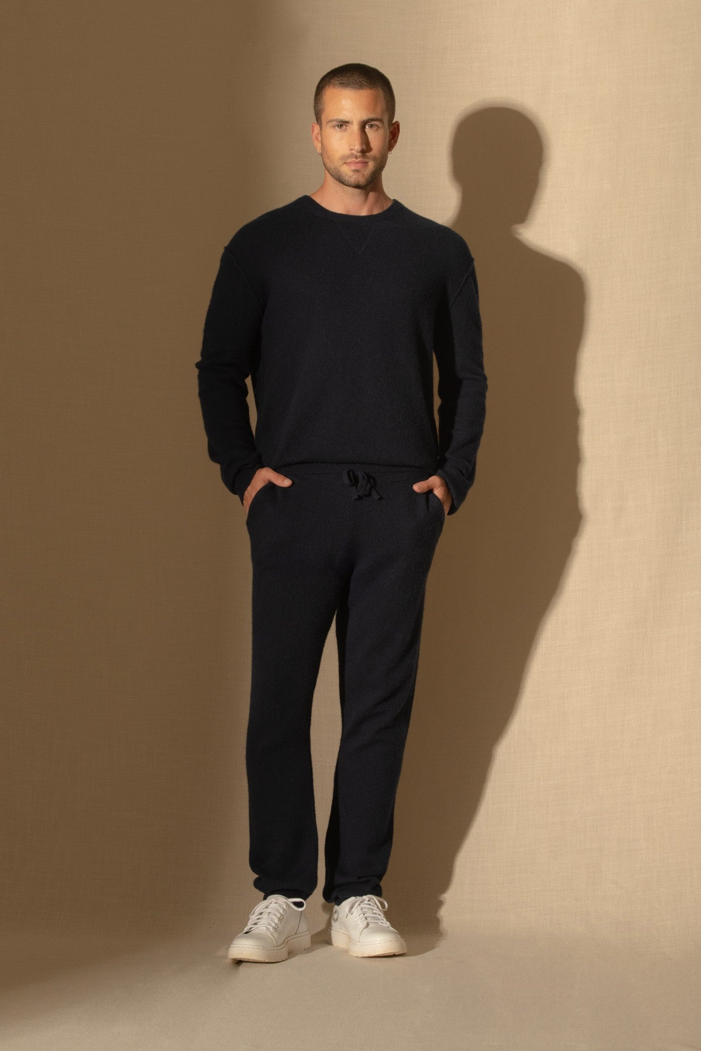 stu/osart jogging navy 100% cachemire