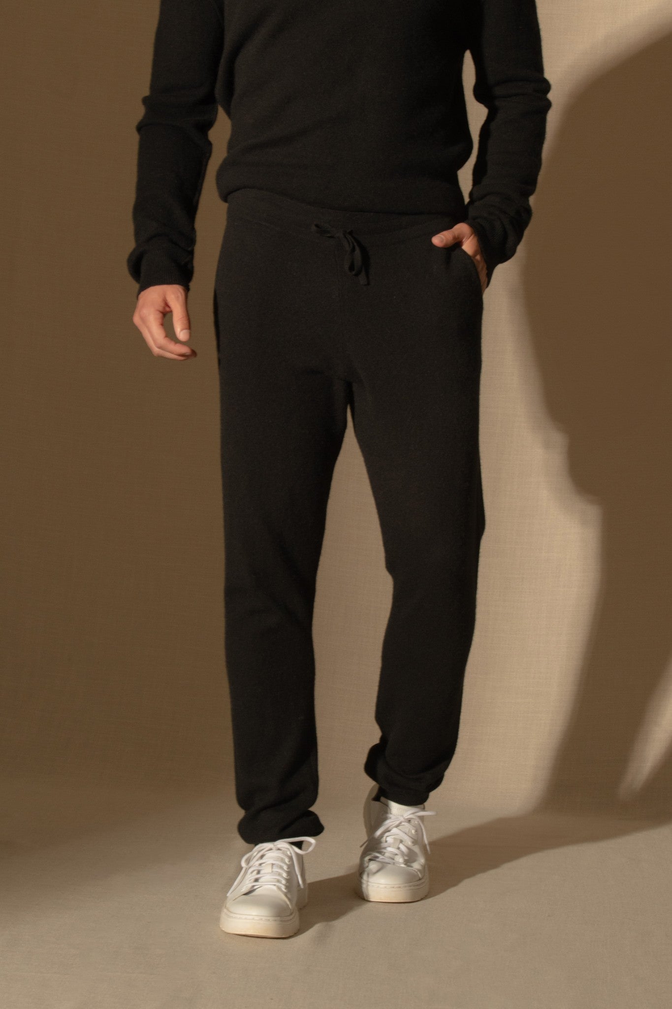 stu/osart jogging noir 100% cachemire