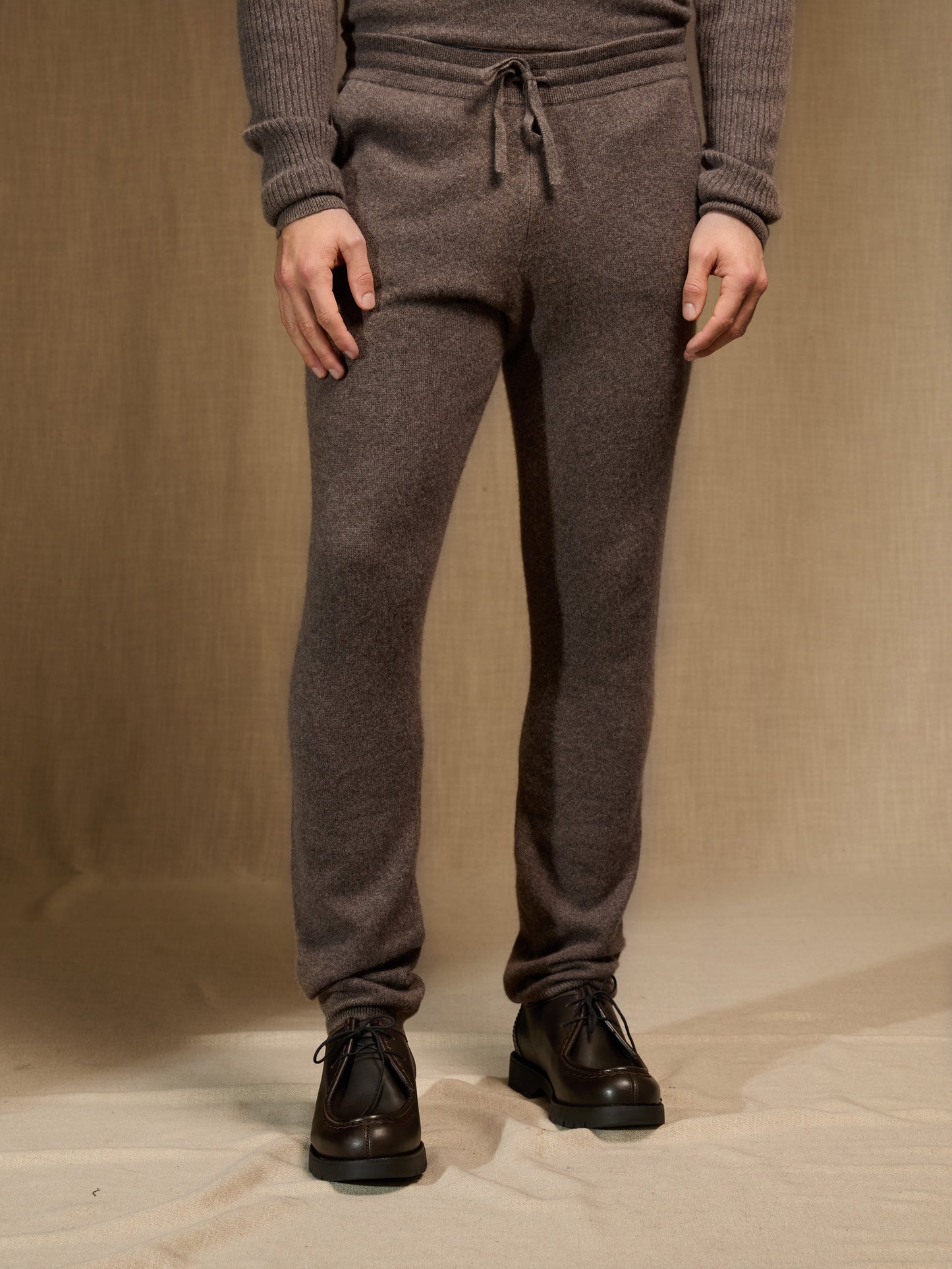 stu/osart jogging taupe chiné 100% cachemire