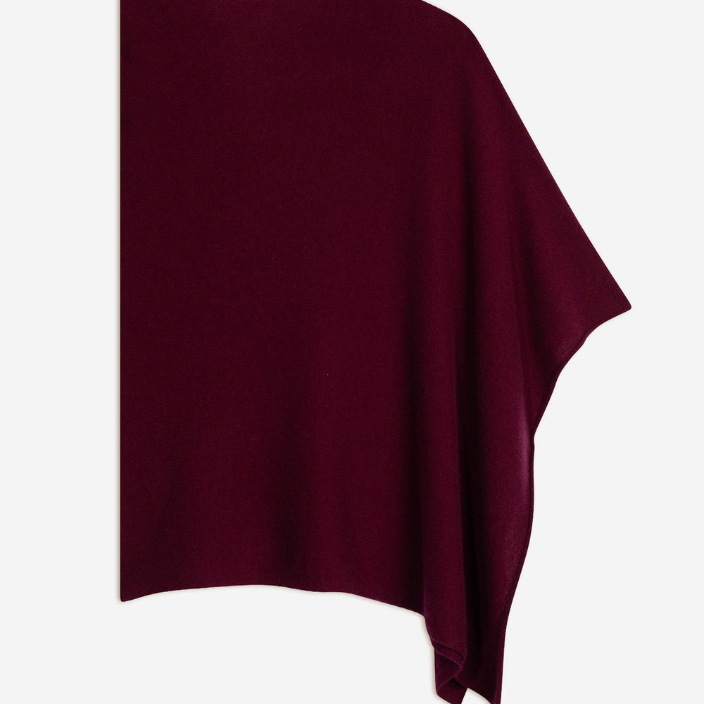 tamara poncho bordeaux 100% cachemire