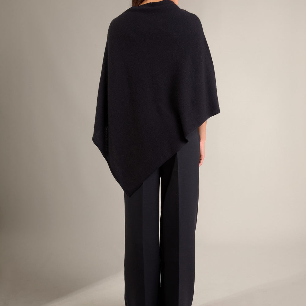 tamara poncho noir 100% cachemire