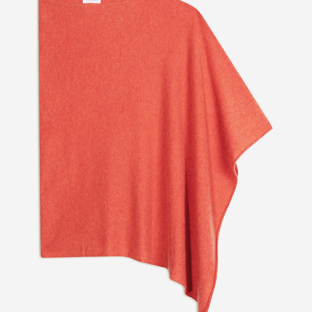 tamara poncho orange chiné 100% cachemire