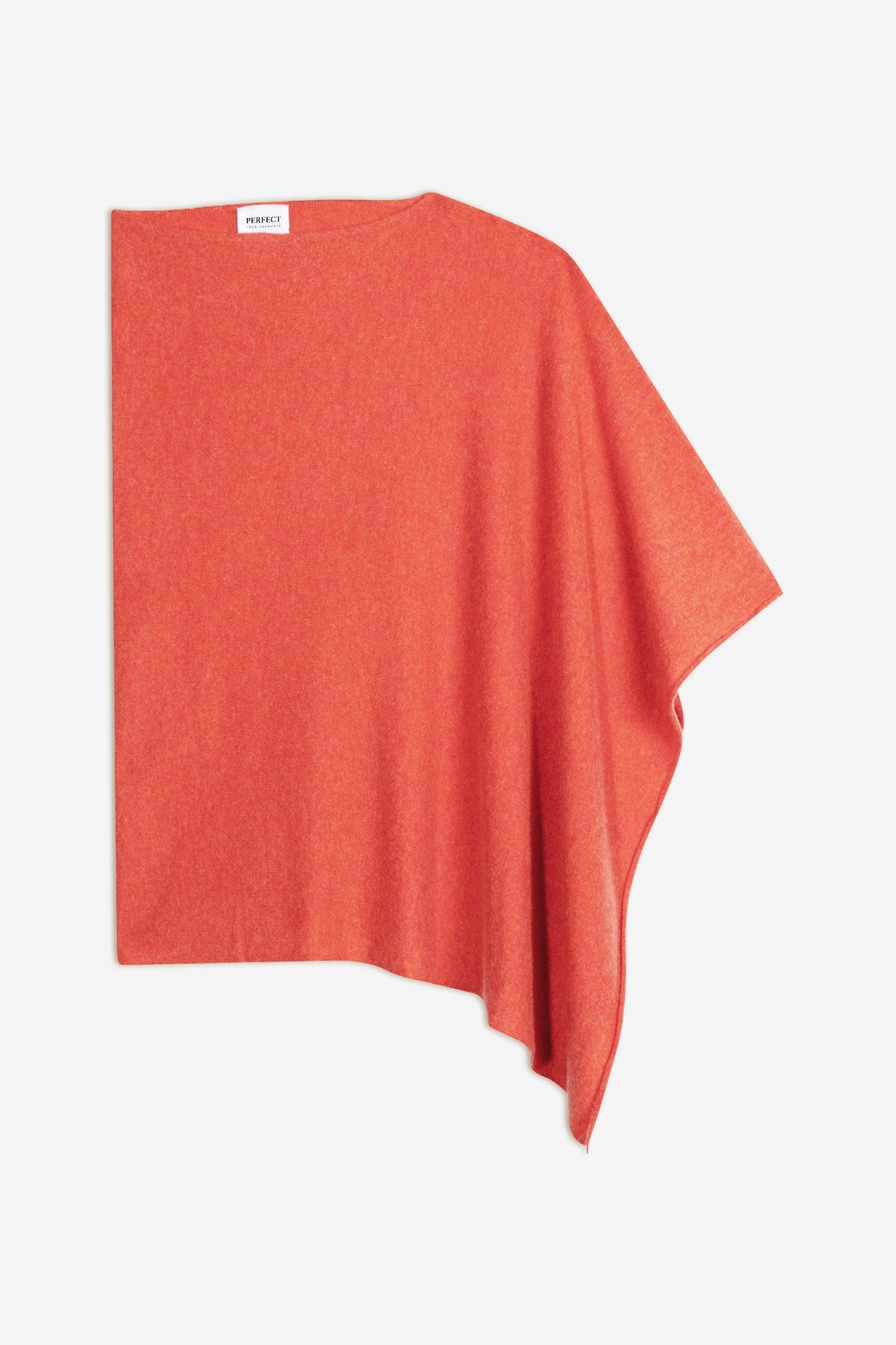 tamara poncho orange chiné 100% cachemire