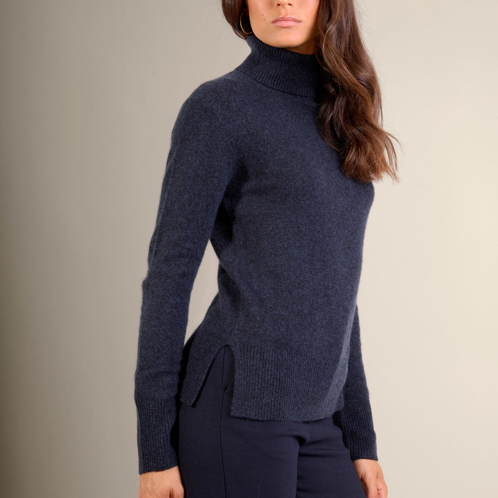 tracy pull col roulé caviar 100% cachemire