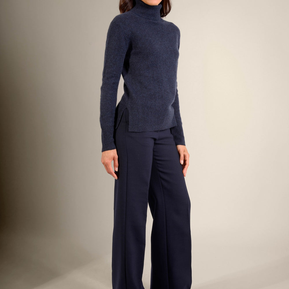 tracy pull col roulé caviar 100% cachemire