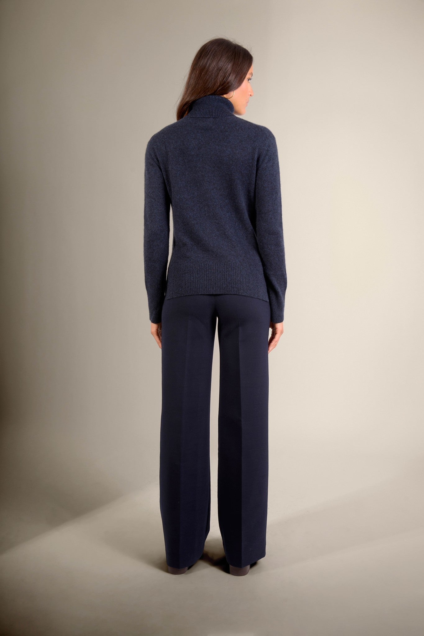 tracy pull col roulé caviar 100% cachemire