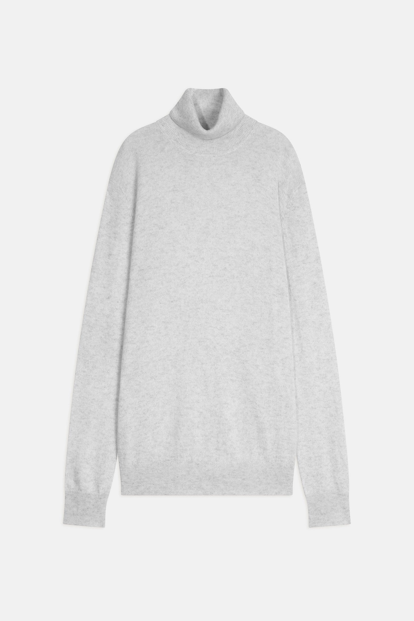 trevor pull col roulé gris perle chiné 100% cachemire