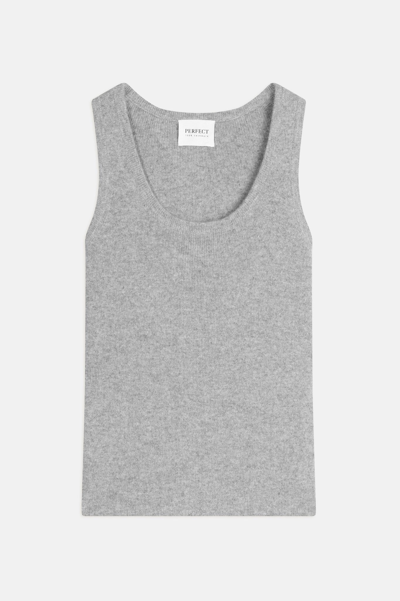 vanesia débardeur col u nuage chiné 100% cachemire