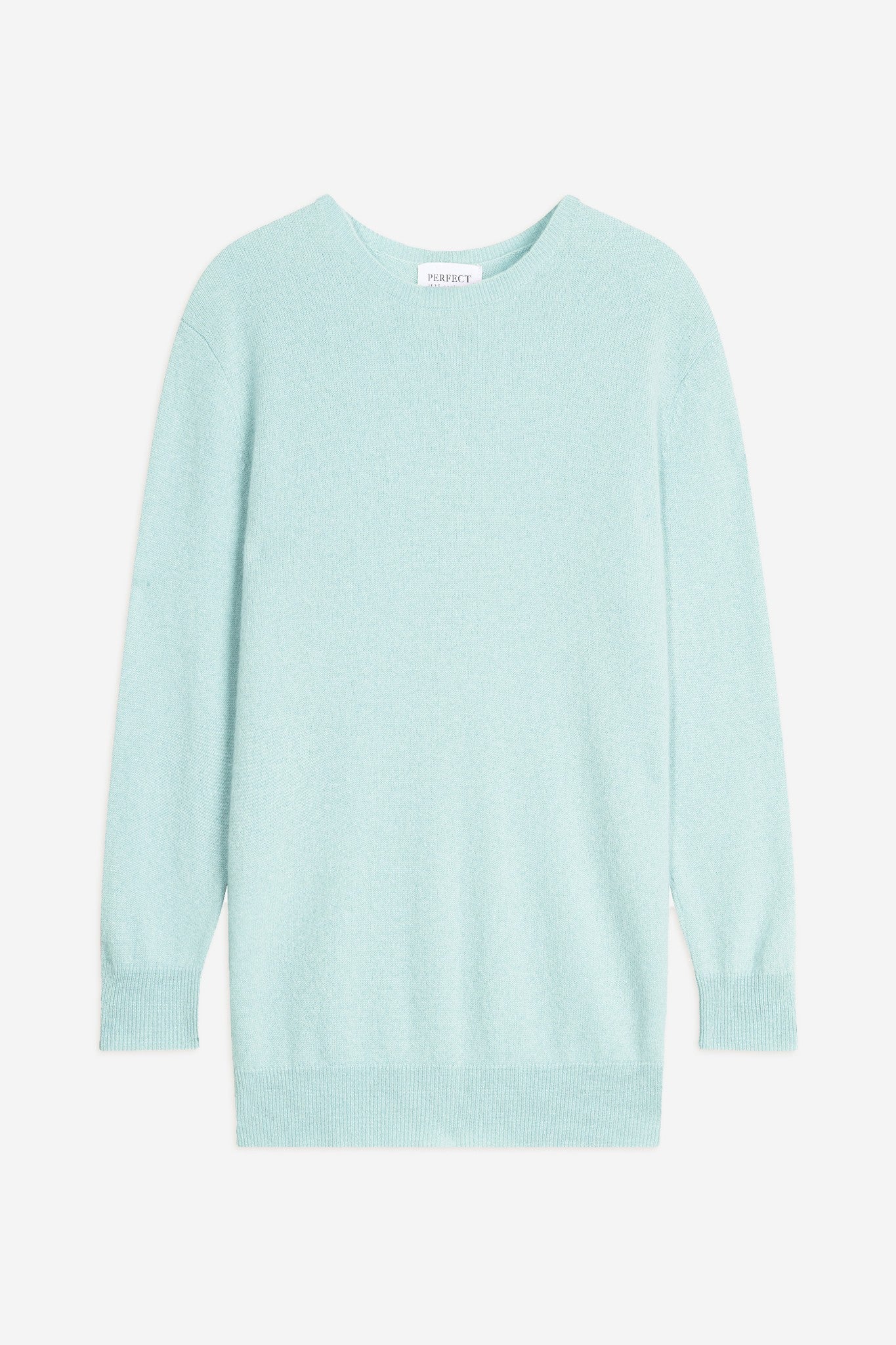 vanessa pull col rond boutonné dos vert lagon 100% cachemire