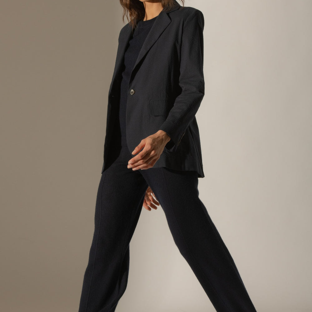 whitney pull col rond navy 100% cachemire