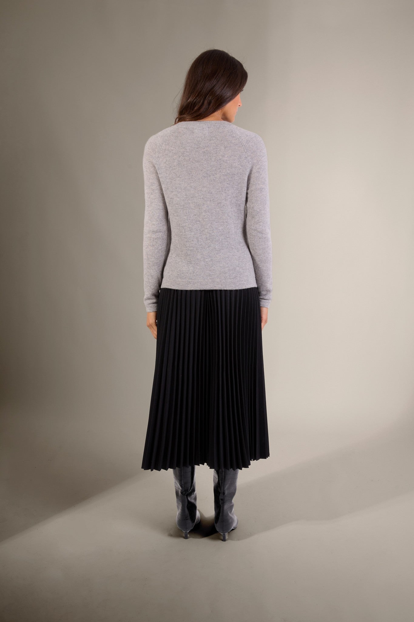 whitney pull col rond nuage chiné 100% cachemire