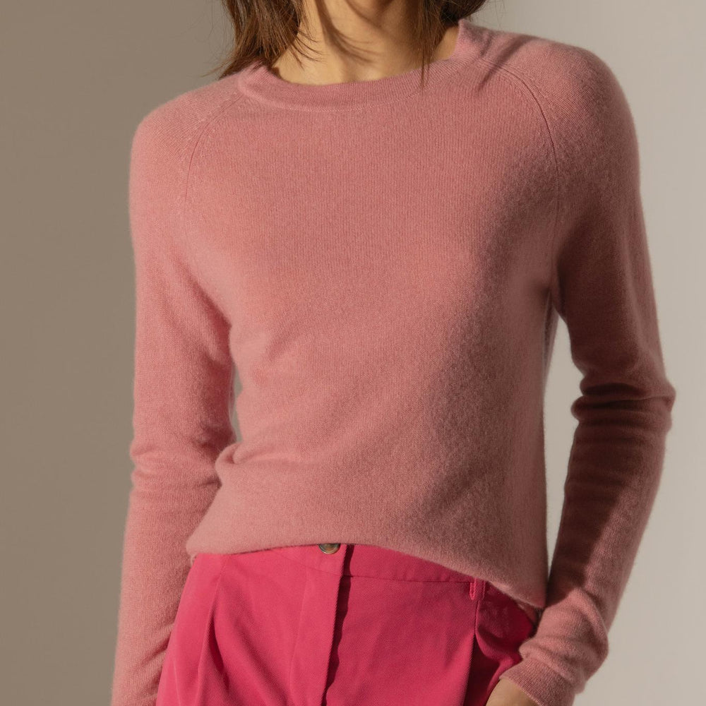 WHITNEY pull col rond pétale 100% cachemire