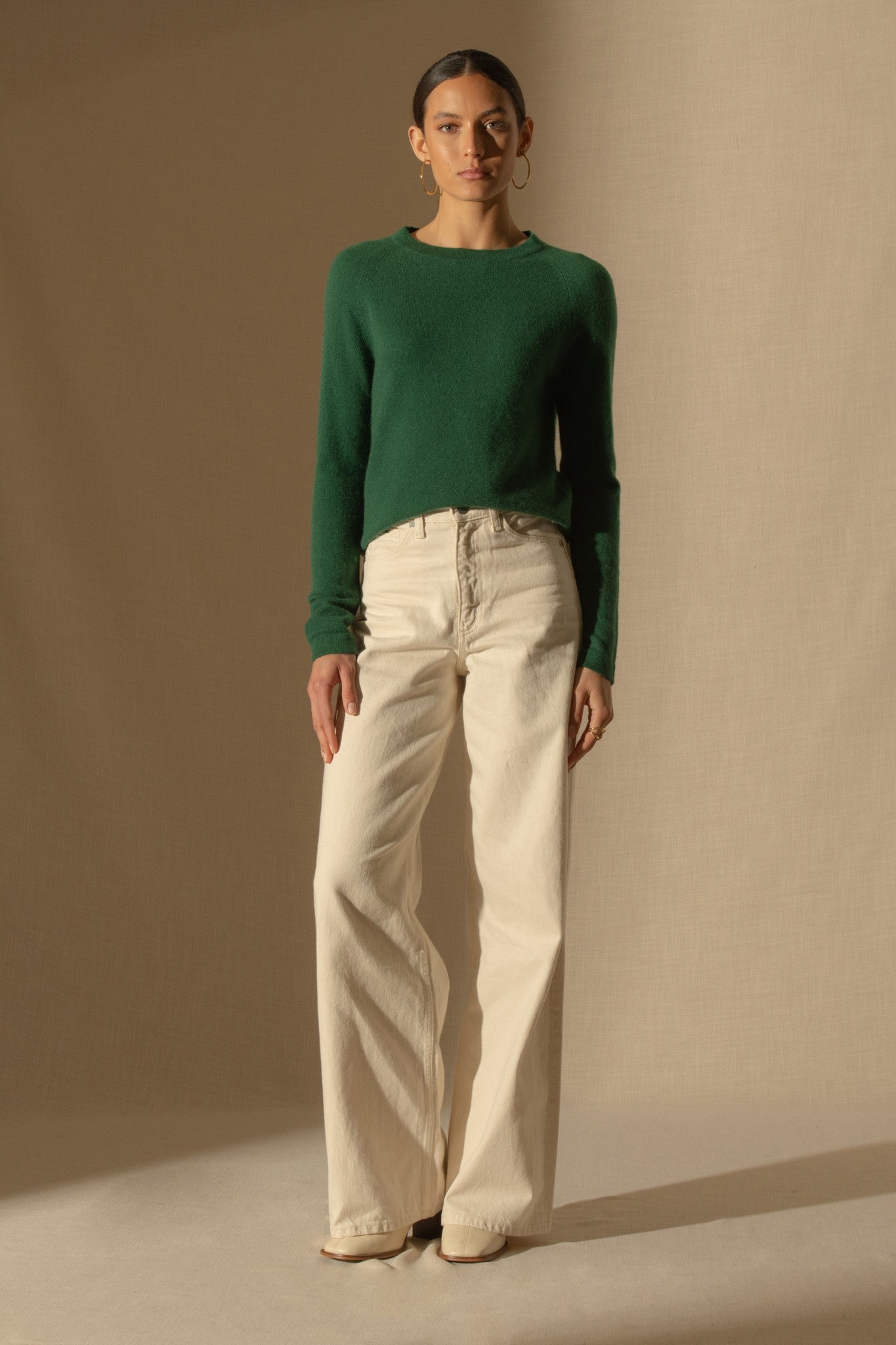 whitney pull col rond sapin 100% cachemire