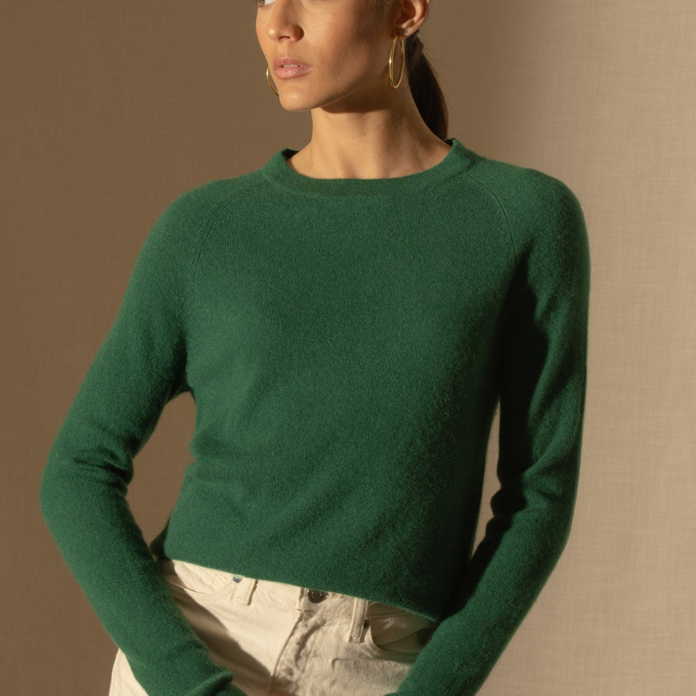 whitney pull col rond sapin 100% cachemire