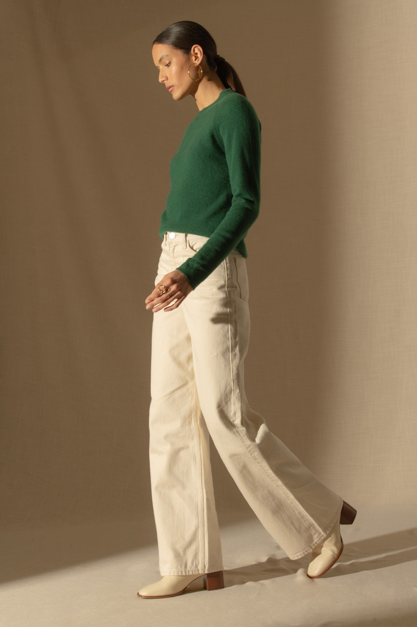 whitney pull col rond sapin 100% cachemire