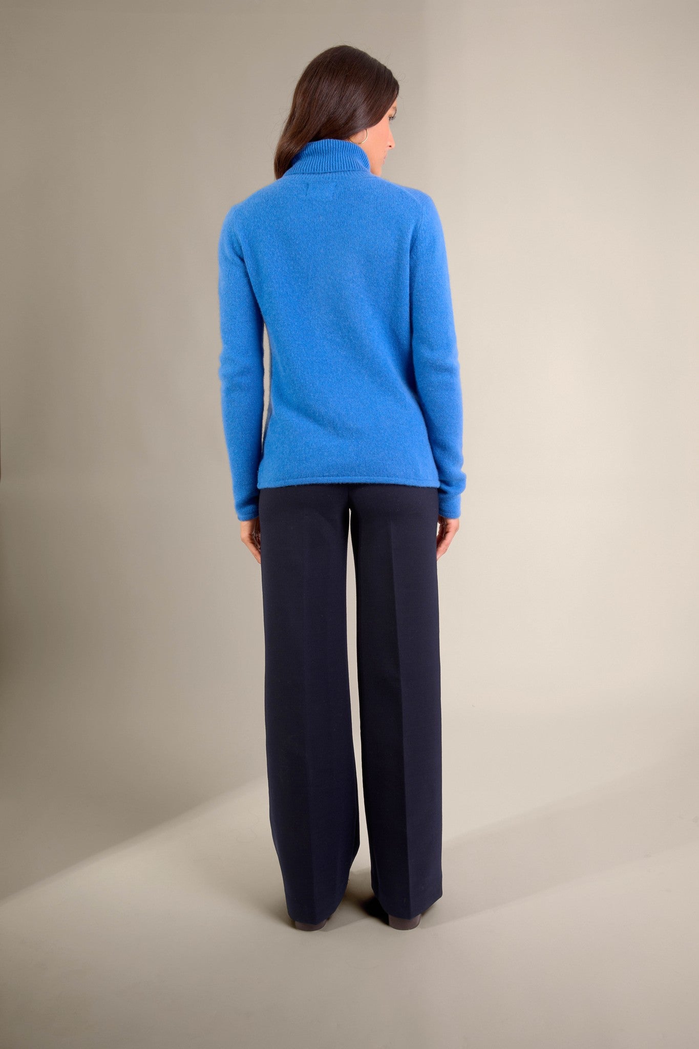 willow pull col roulé 4 fils ardoise 100% cachemire