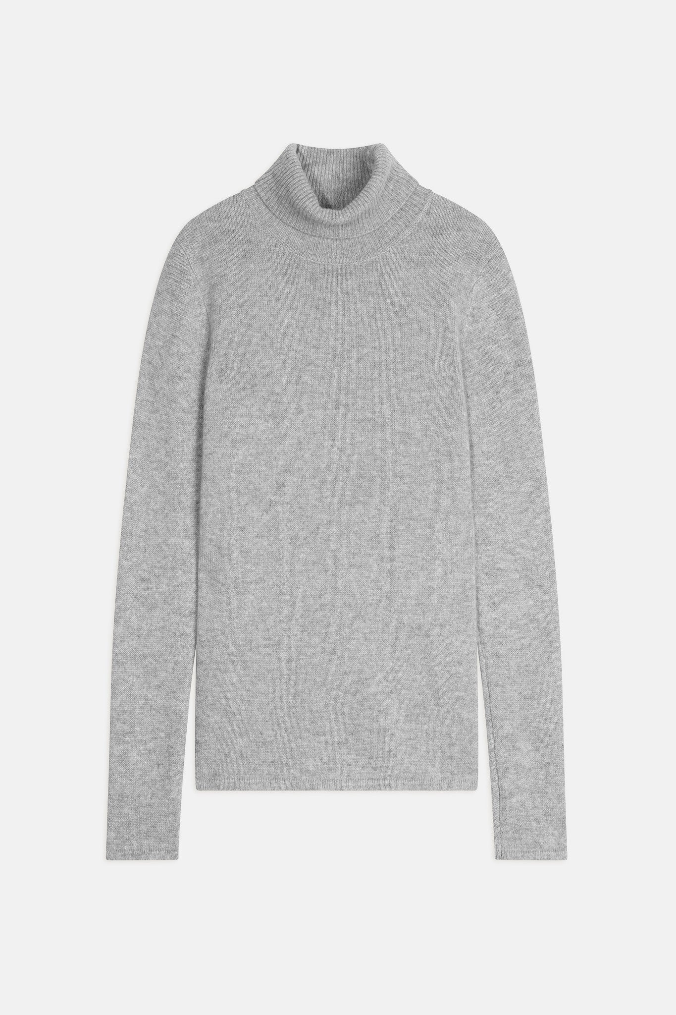 willow pull col roulé 4 fils nuage chiné 100% cachemire