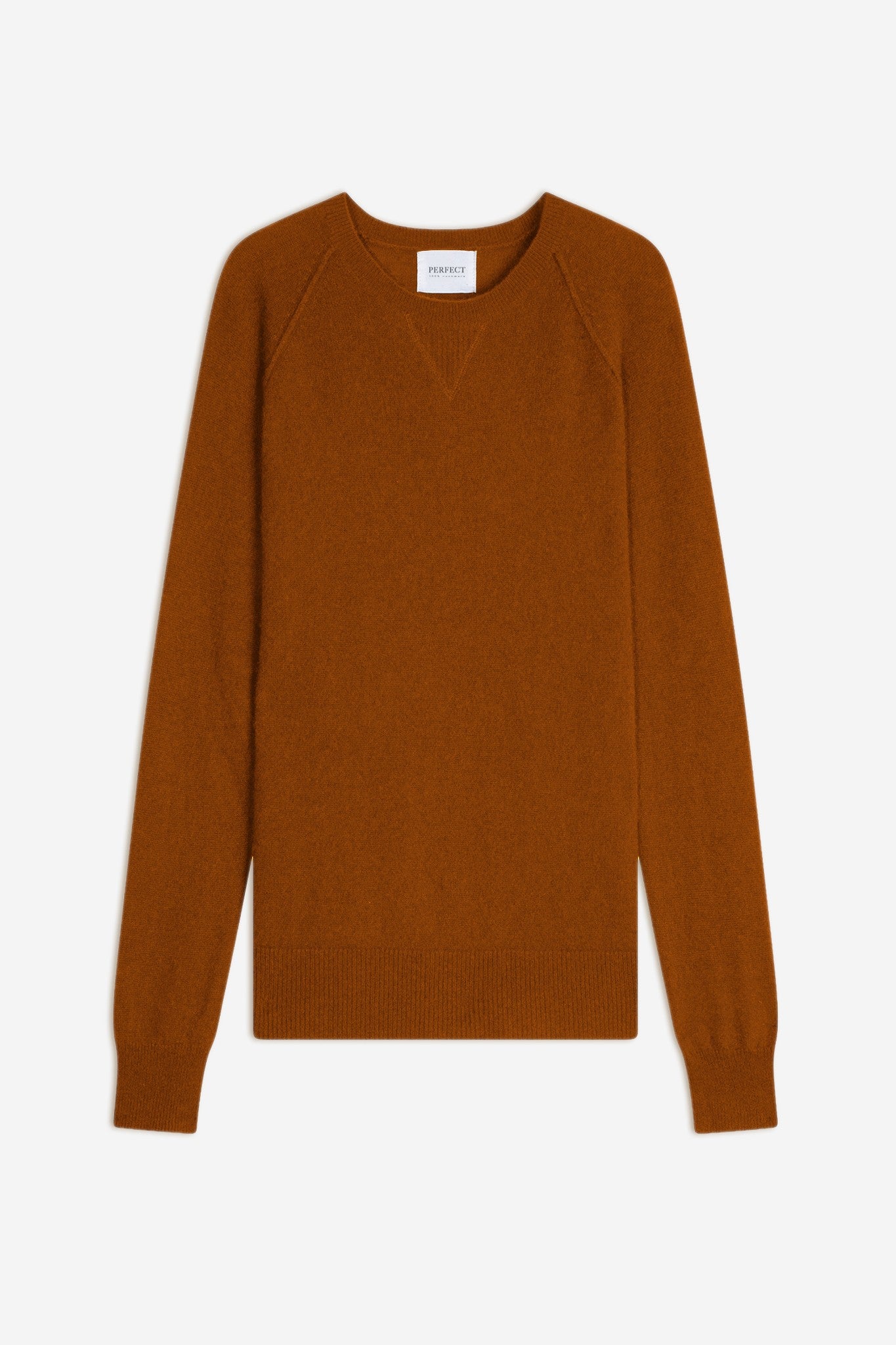 wilma pull col rond auburn 100% cachemire