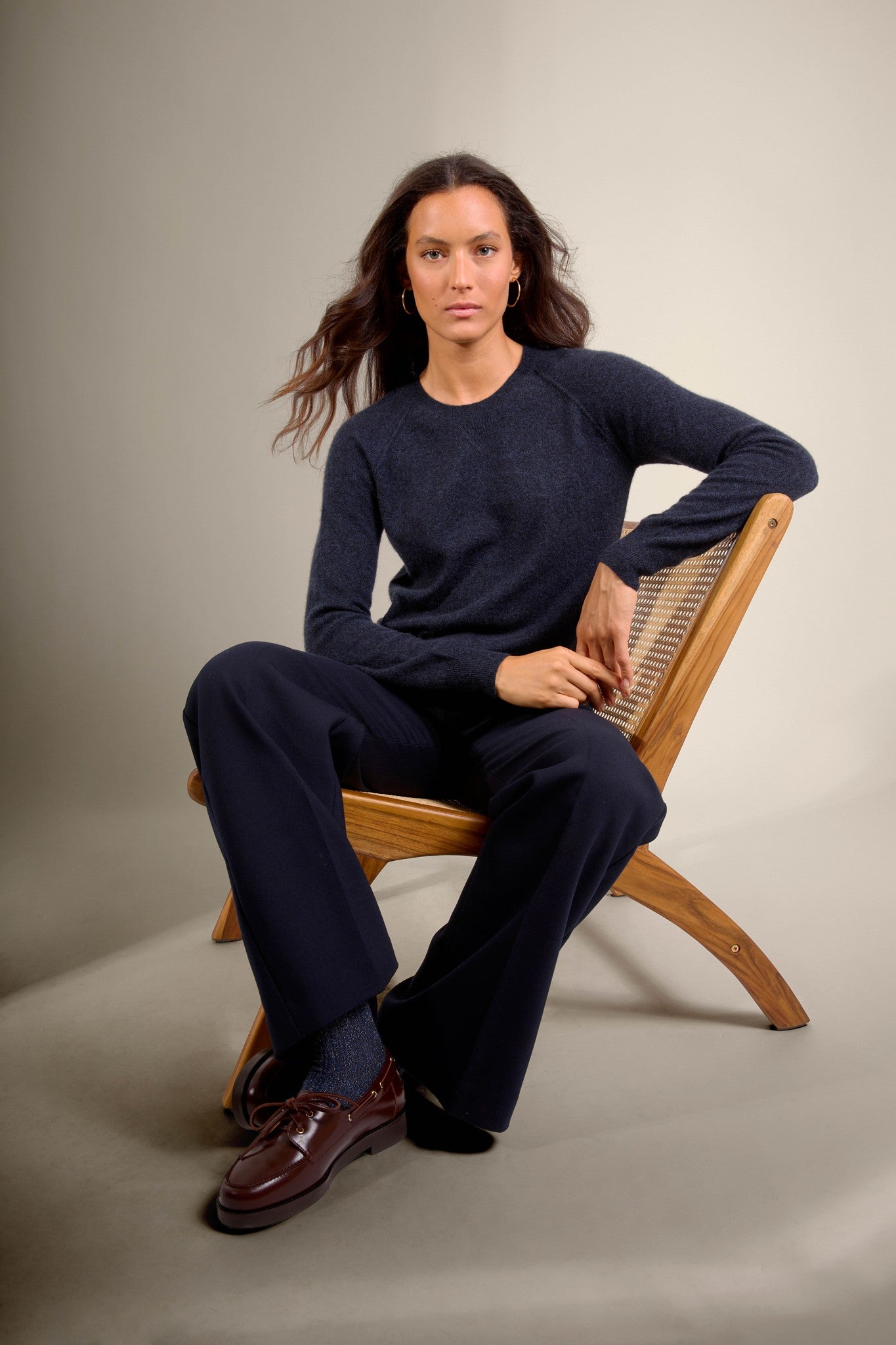 wilma pull col rond caviar 100% cachemire