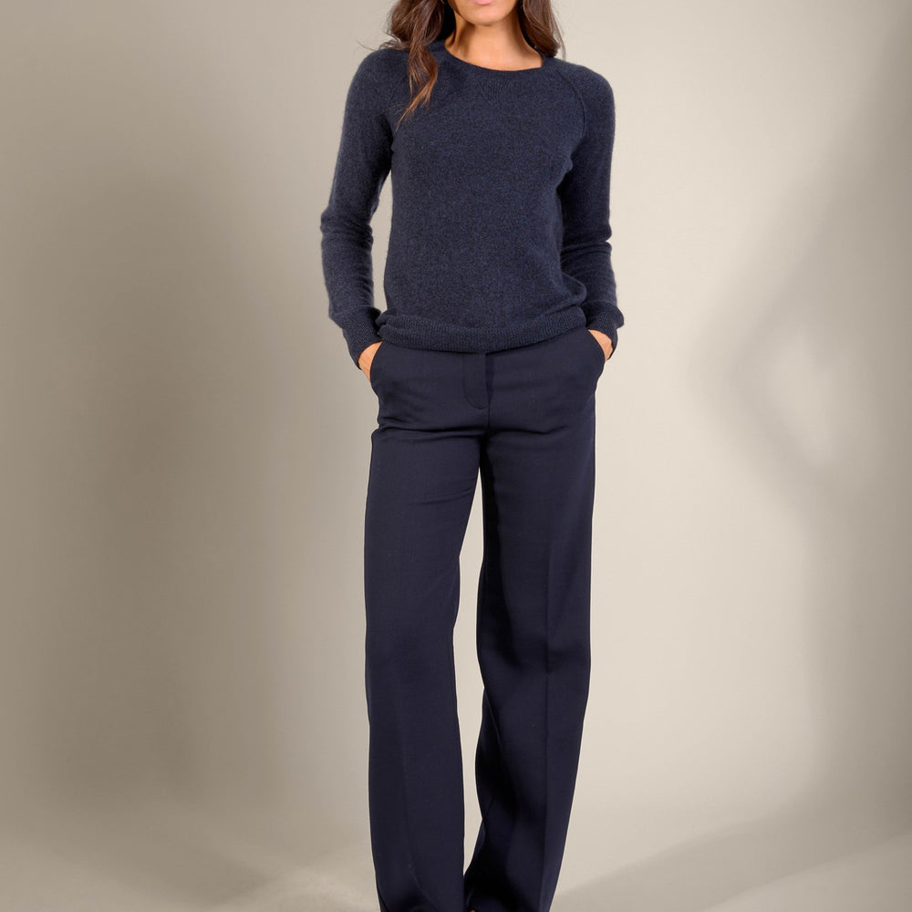 wilma pull col rond caviar 100% cachemire