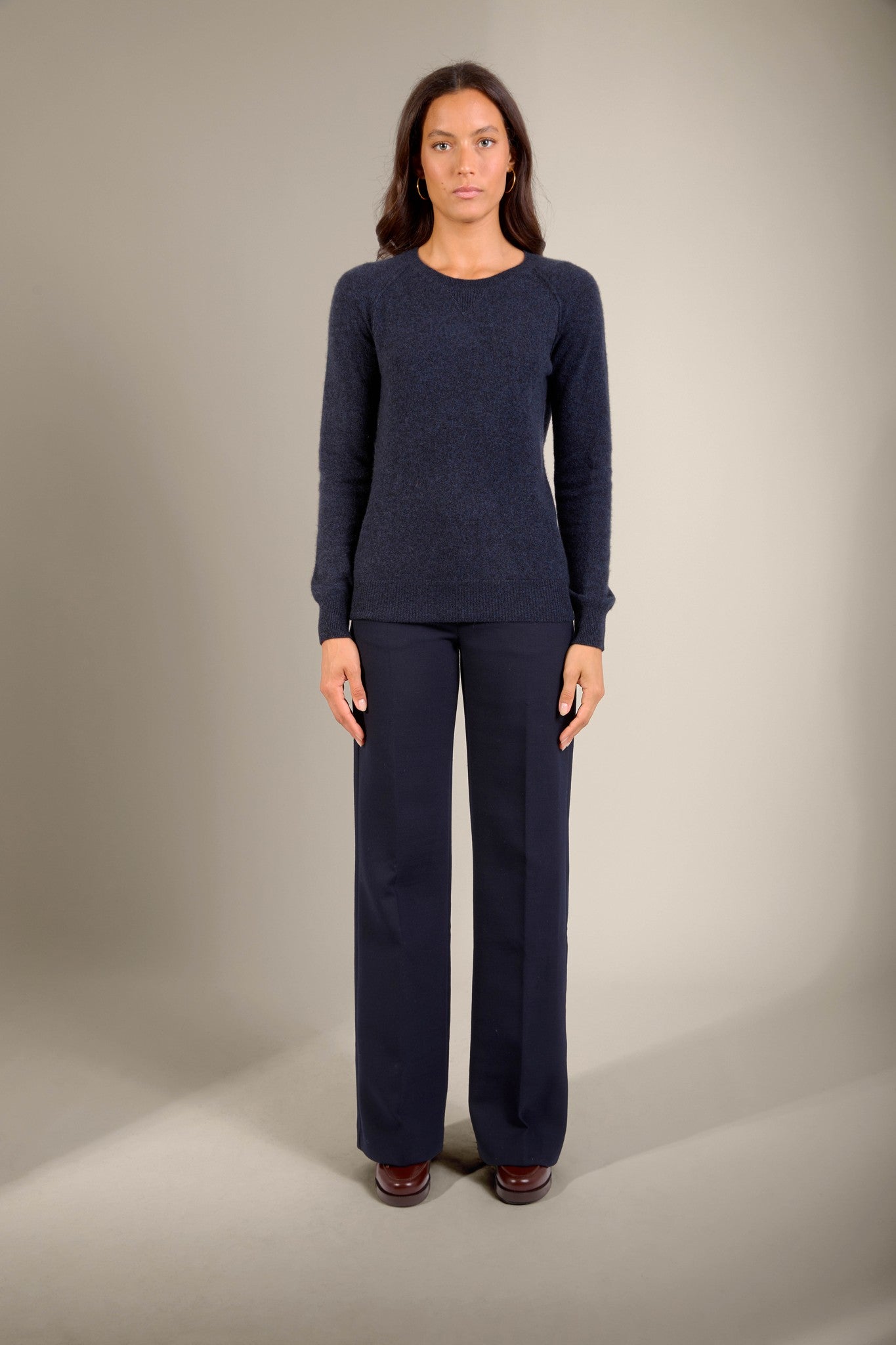 wilma pull col rond caviar 100% cachemire