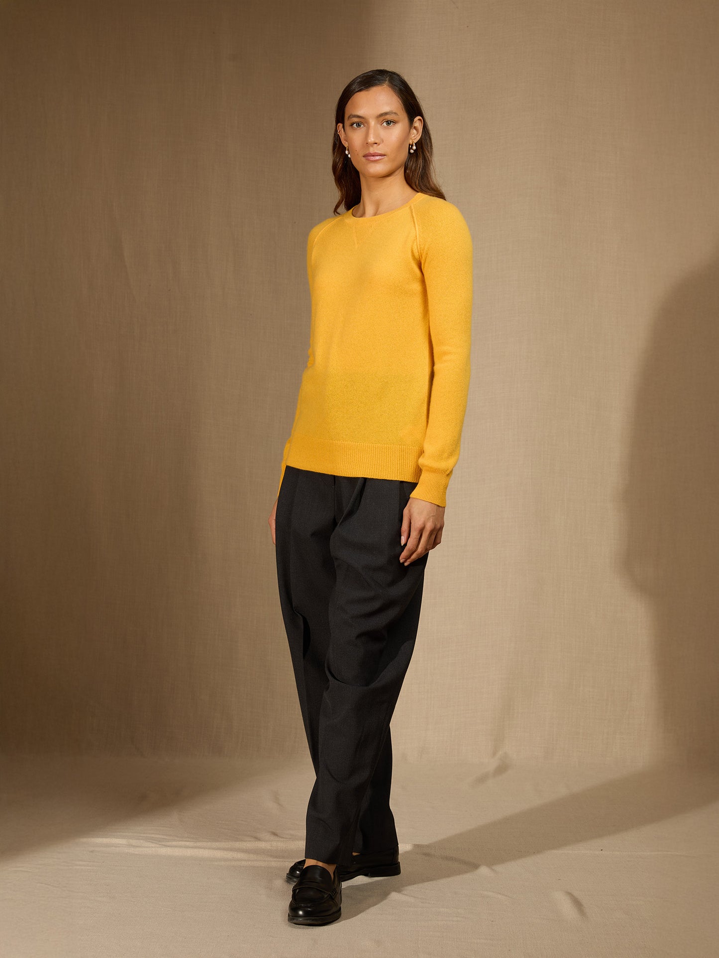 WILMA pull col rond nèfle 100% cachemire